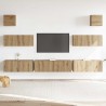 Ensemble de meuble TV mural 7 pcs chêne artisanal 