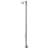 Douche de jardin avec base gris 220 cm Acier inoxydable 