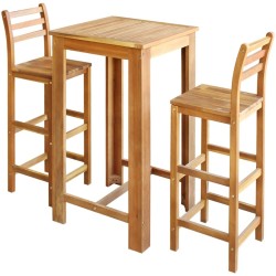 Table et chaises de bar 3 pcs Bois d'acacia massif 