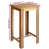 Table et chaises de bar 3 pcs Bois d'acacia massif 