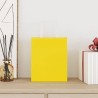 Sacs en papier 50 pcs avec poignées jaune 18x8x22 cm 