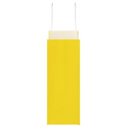 Sacs en papier 50 pcs avec poignées jaune 18x8x22 cm 