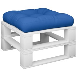 Coussin de palette bleu 58x58x10 cm tissu 