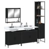 Ensemble de meubles salle de bain 4 pcs noir bois d'ingénierie 