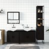 Ensemble de meubles salle de bain 4 pcs noir bois d'ingénierie 