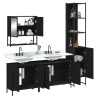 Ensemble de meubles salle de bain 4 pcs noir bois d'ingénierie 