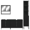 Ensemble de meubles salle de bain 4 pcs noir bois d'ingénierie 