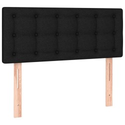 Sommier à lattes de lit avec matelas Noir 90x200 cm Tissu 