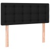 Sommier à lattes de lit avec matelas Noir 90x200 cm Tissu 