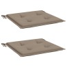 Coussins de chaise jardin lot de 2 taupe 40x40x4cm tissu oxford 