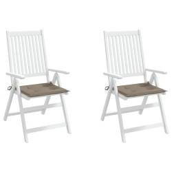 Coussins de chaise jardin lot de 2 taupe 40x40x4cm tissu oxford 