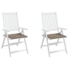 Coussins de chaise jardin lot de 2 taupe 40x40x4cm tissu oxford 