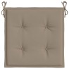Coussins de chaise jardin lot de 2 taupe 40x40x4cm tissu oxford 