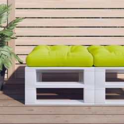 Coussin de palette vert vif 58x58x10 cm tissu 