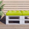Coussin de palette vert vif 58x58x10 cm tissu 