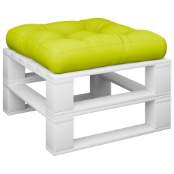 Coussin de palette vert vif 58x58x10 cm tissu 