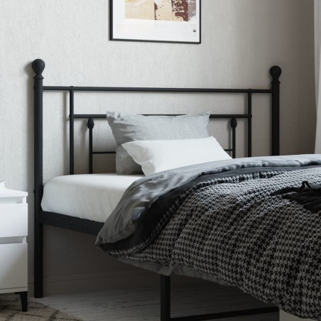 Tête de lit métal noir 107 cm 