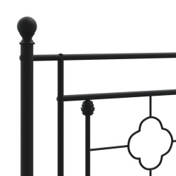Tête de lit métal noir 107 cm 