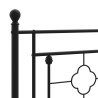 Tête de lit métal noir 107 cm 