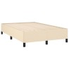 Sommier à lattes de lit avec matelas crème 120x190 cm tissu 