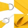 Voile de parasol tissu oxford carré 2,5x2,5 m jaune 
