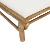 Salon de jardin 2 pcs avec coussins blanc crème bambou 