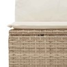 Salon de jardin avec coussins 6 pcs beige résine tressée 