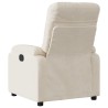 Fauteuil inclinable électrique beige tissu microfibre 