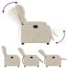 Fauteuil inclinable électrique beige tissu microfibre 