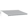 Auvent rétractable anthracite et blanc 4,5x3 m tissu/aluminium 