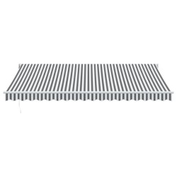 Auvent rétractable anthracite et blanc 4,5x3 m tissu/aluminium 