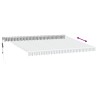 Auvent rétractable anthracite et blanc 4,5x3 m tissu/aluminium 