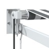Auvent rétractable anthracite et blanc 4,5x3 m tissu/aluminium 