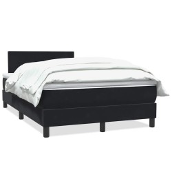 Sommier à lattes de lit avec matelas noir 120x210 cm velours 