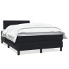 Sommier à lattes de lit avec matelas noir 120x210 cm velours 