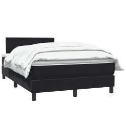 Sommier à lattes de lit avec matelas noir 120x210 cm velours 