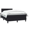 Sommier à lattes de lit avec matelas noir 120x210 cm velours 