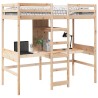 Cadre de lit superposé sans matelas 90x190cm bois de pin massif 