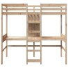 Cadre de lit superposé sans matelas 90x190cm bois de pin massif 