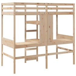 Cadre de lit superposé sans matelas 90x190cm bois de pin massif 