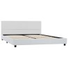 Cadre de lit sans matelas blanc similicuir 160x200 cm 