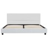 Cadre de lit sans matelas blanc similicuir 160x200 cm 