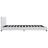 Cadre de lit sans matelas blanc similicuir 160x200 cm 
