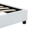 Cadre de lit sans matelas blanc similicuir 160x200 cm 