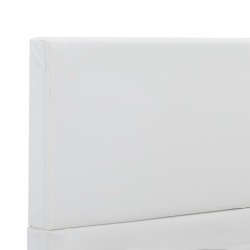 Cadre de lit sans matelas blanc similicuir 160x200 cm 