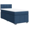 Sommier à lattes de lit avec matelas Bleu 90x190 cm Tissu 