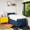 Sommier à lattes de lit avec matelas Bleu 90x190 cm Tissu 