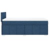 Sommier à lattes de lit avec matelas Bleu 90x190 cm Tissu 