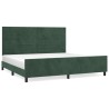 Cadre de lit sans matelas vert foncé 200x200 cm velours 