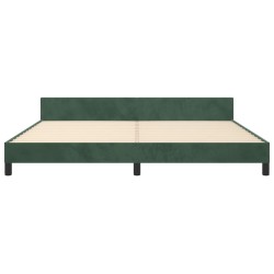 Cadre de lit sans matelas vert foncé 200x200 cm velours 